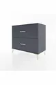 Commode Hyperion 2 tiroirs Anthracite-Anthracite