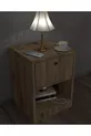 Bedside table with lock and secret compartment, MDF, delivered assembled, no assembly required