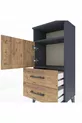 Arges Commode 2 Planken 2 Lades Met 1 Deur Antraciet-Scandinavisch