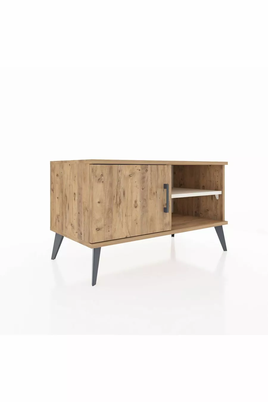 Hyperion Kommode 2 Regale Ein Tür Kiefer-Kiefer/Muschelstein