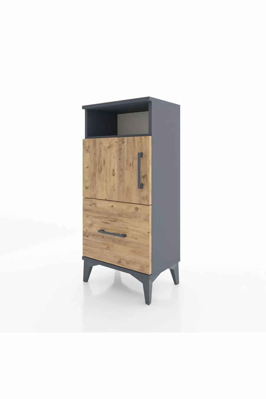 Arges Kast met 2 planken, 1 lade en 2 deuren Antraciet-Den