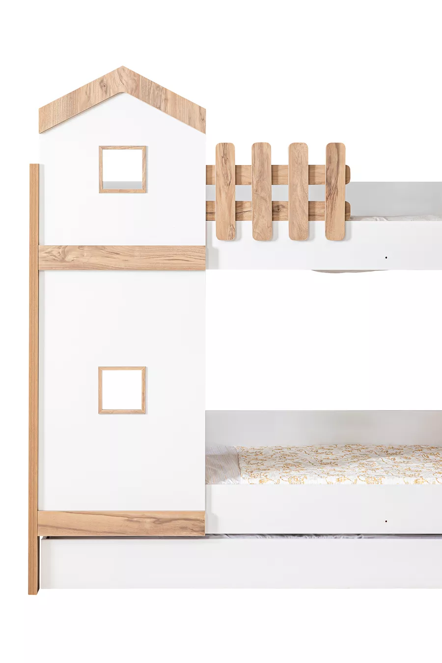 Lits superposés, Lits superposés Eyfel avec tiroirs + 3 matelas Comfort