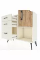Arges Dresser Single Shelf 3 Drawers Single Door Moonstone-Pine/Moonstone