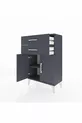 Silva Commode - Élégance Anthracite à 2 Tiroirs et 2 Portes (cm)