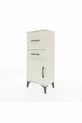 Arges Commode Single Shelf 2 Drawers Single Door Moonstone-Moonstone