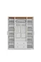Bunk Bed, Vita Bohem Youth Room Set with Walnut Bunk Bed + Four-Door Wardrobe