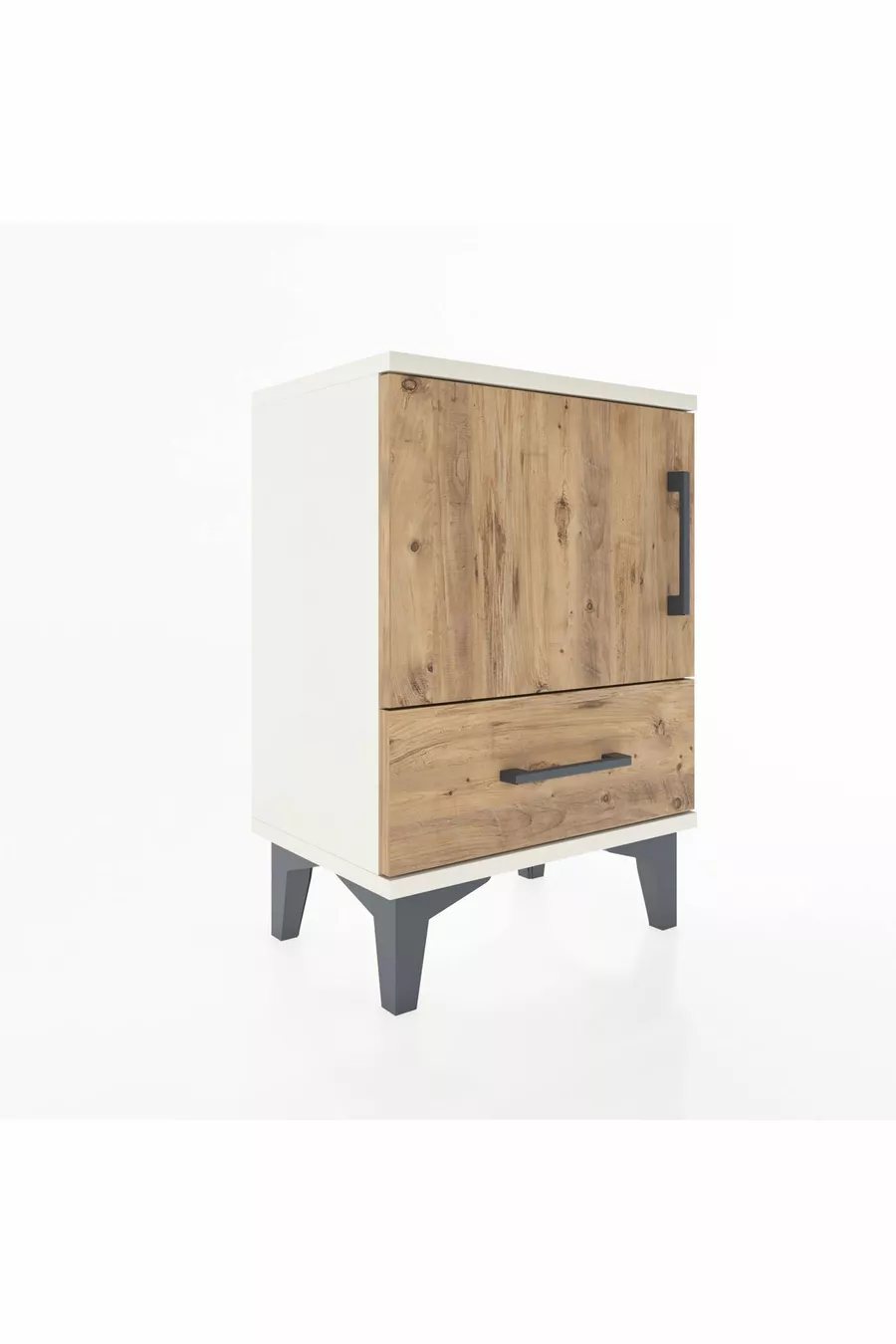 Arges Komode met 2 Planken en 1 Deur in Agaatkleur-Pine