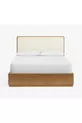Lit avec cadre en bois massif Koana d'Izmir – Design moderne, taille Queen (cm), structure en bois massif durable