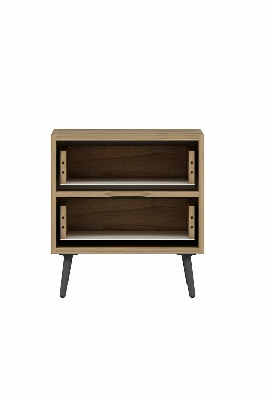 Elina Bedside Table with 2 Drawers - Gold/Anthracite
