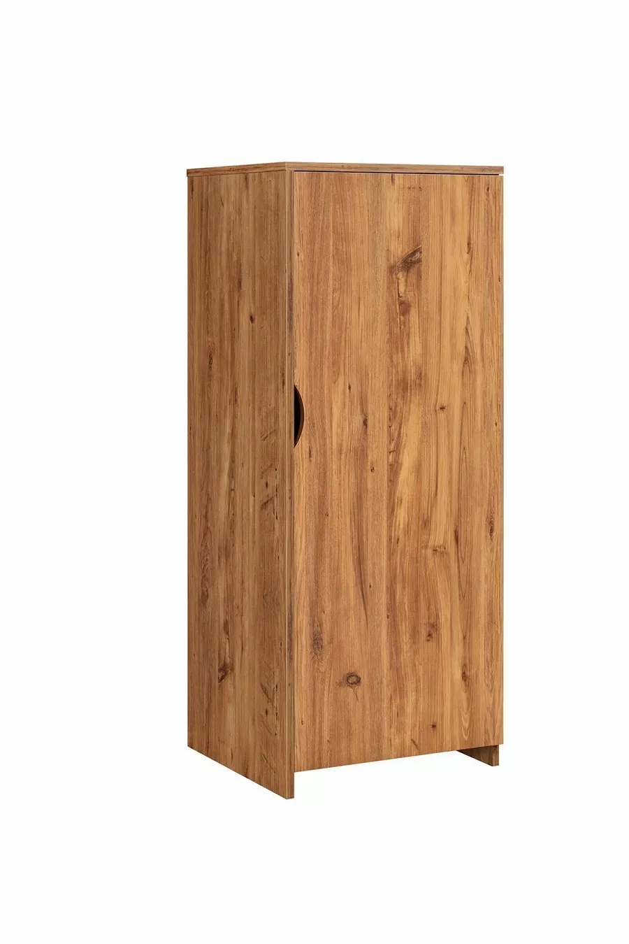 Lit superposé, litera avec armoire et bureau, noyer foncé, 1 matelas Comfort