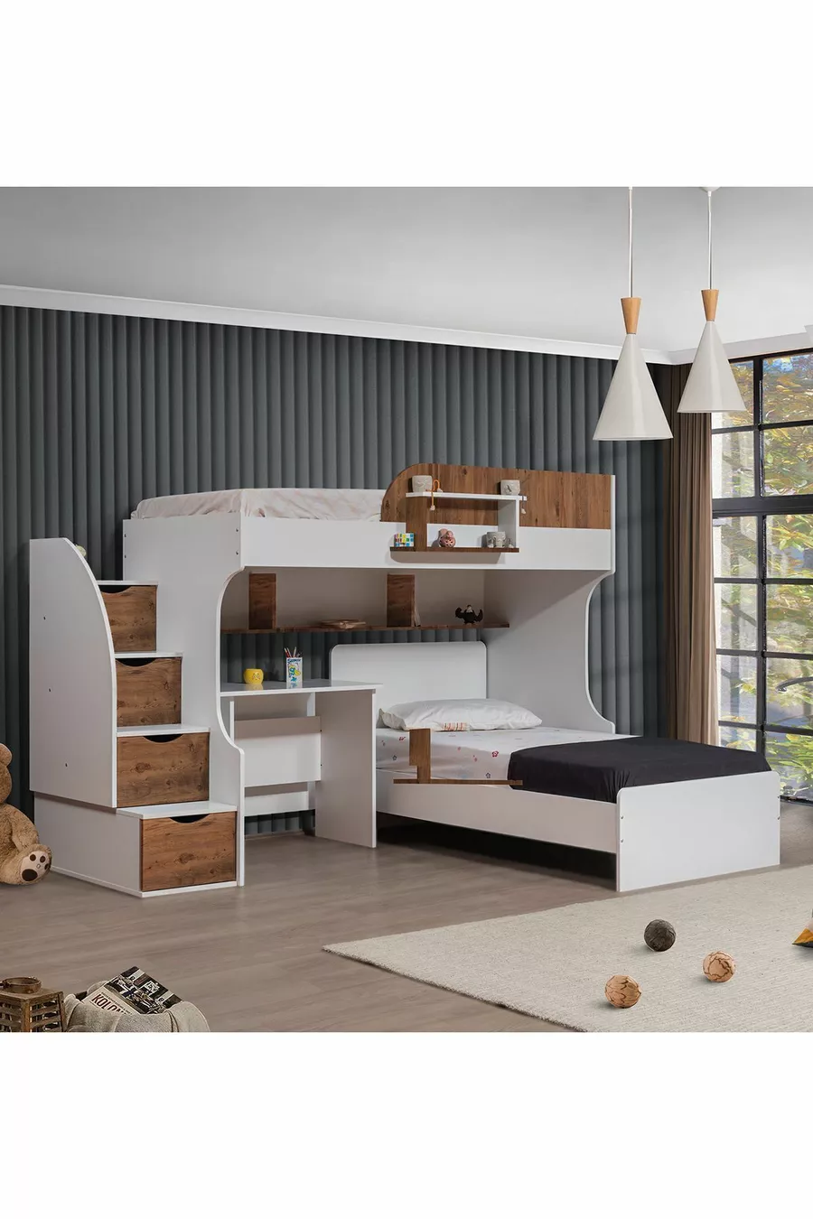 Stapelbed, Aura Stapelbed Bed Frame 2 Comfort Matratzen