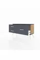 Commode Arges 3 étagères Pin-Anthracite