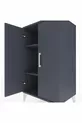 Commode Hyperion 2 étagères 2 portes Anthracite-Anthracite