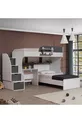 Bunk Bed, Aura Bunk Bed Bed Table 3-Door Wardrobe + 2 Comfort Mattresses