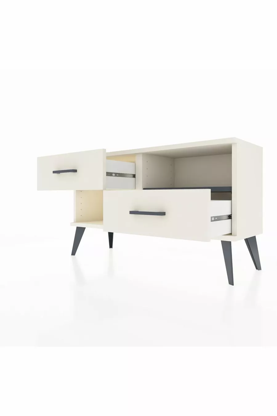 Arges Dressoir Enkelplank 2 Lade Aytaşı-Antraciet/Aytaşı