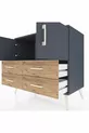 Hyperion Dressoir 2 Planken 4 Lades 2 Deuren Antraciet-Antraciet/Den