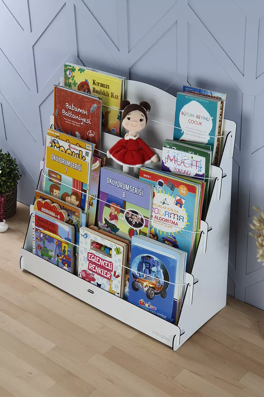 Lucky Montessori Holz-Kinderzimmer 4-stufiges Bücherregal