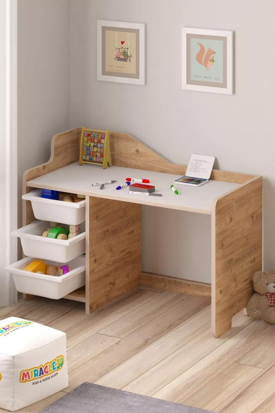 Kinderbureau Cm 3 Lade Kinderbureau (STOEL NIET INBEGREPEN)