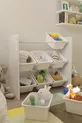 Armoire à jouets avec 9 paniers, adaptée aux enfants, armoire multi-usage, avec paniers blancs
