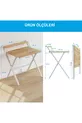 Table d'ordinateur portable élégante et durable avec pieds en métal non vacillants, bureau pliant, table de travail pour ordinateur portable