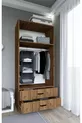 Armoire à vêtements Yaman  cm pin de l'Atlantique avec 2 portes et 2 tiroirs - Garde-robe