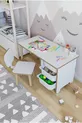 Kids Table and Chair Set Cm 3 with Basket Children’s Study Table Activity Table Write-Erase