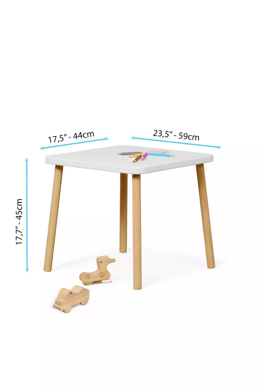 Table d'activité Safir Chêne Naturel avec 2 Chaises Ensemble Table et Chaises pour Enfants