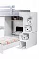 Etagenbett, Etagenbett mit Schreibtisch, 2 Comfort-Matratzen