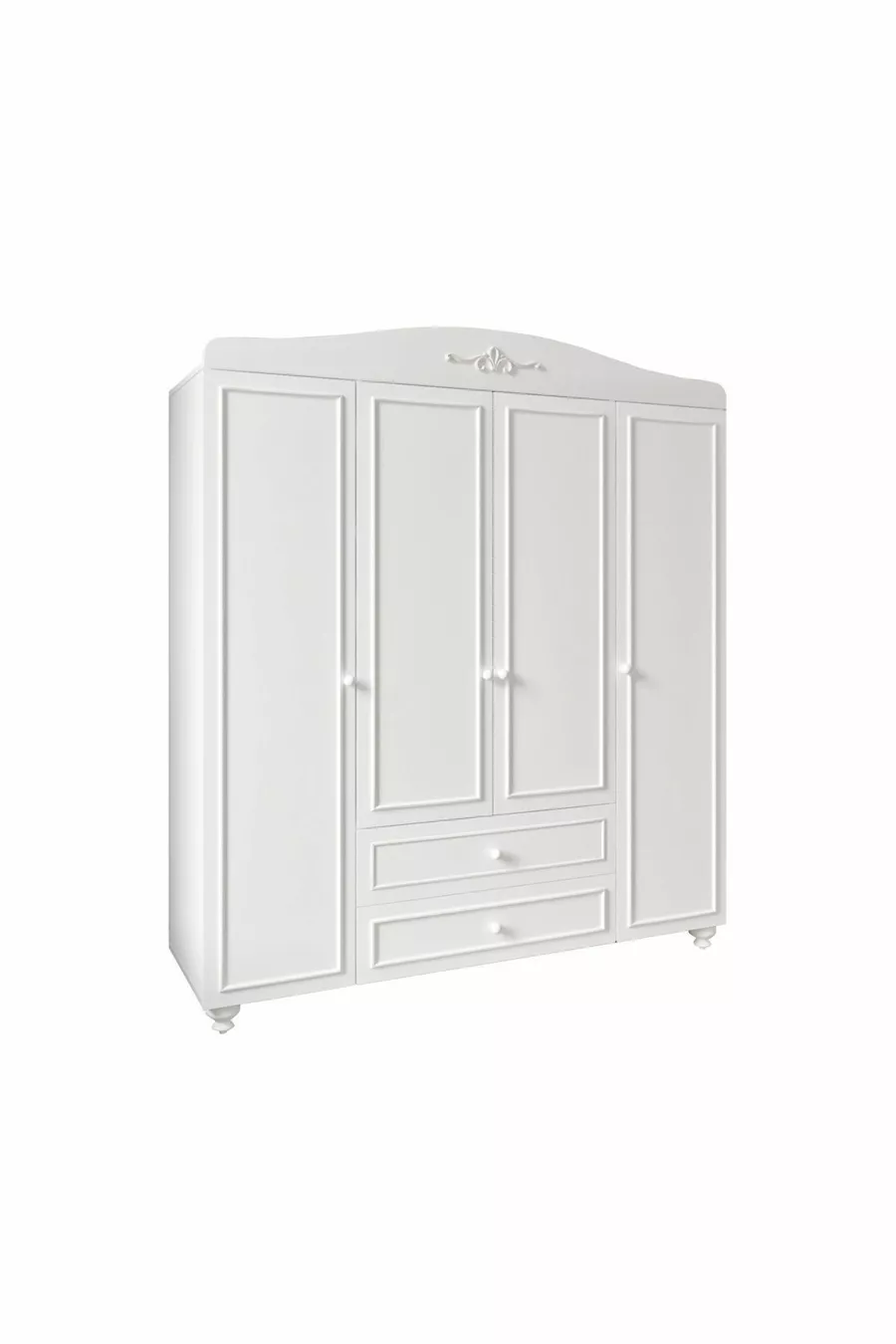 Romantische 4-Deurs, 2-Lade, Avant-garde Kast/kleerkast (% MDF)