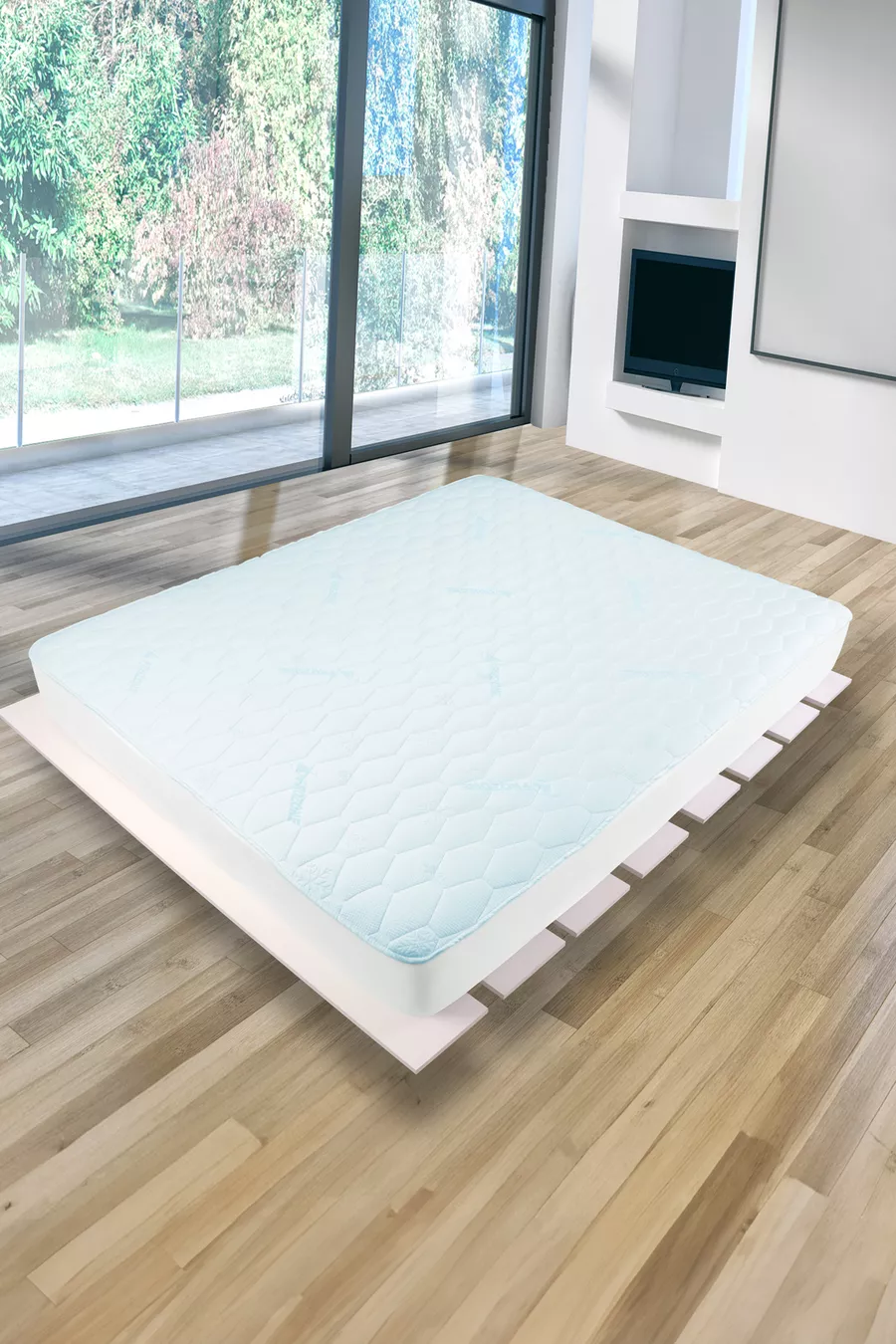 Alez Vostok Fitted Organic Cold Air Conditioning Waterproof Mattress Pad Mattress Cover
