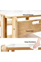 Set de table et chaises d'activités en bois Montessori pour enfants de 2 à 4 ans (1 table + 2 chaises)