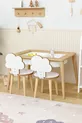 Table d'activité en bois avec 2 chaises, résistante à l'eau pour enfants