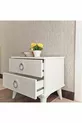 Table de chevet / Commode 2 tiroirs Argent / Chambre à coucher / Chambre d'adolescent / Chambre d'enfant / Chambre de bébé
