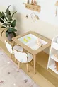 Table d'activité en bois avec 2 chaises, résistante à l'eau pour enfants
