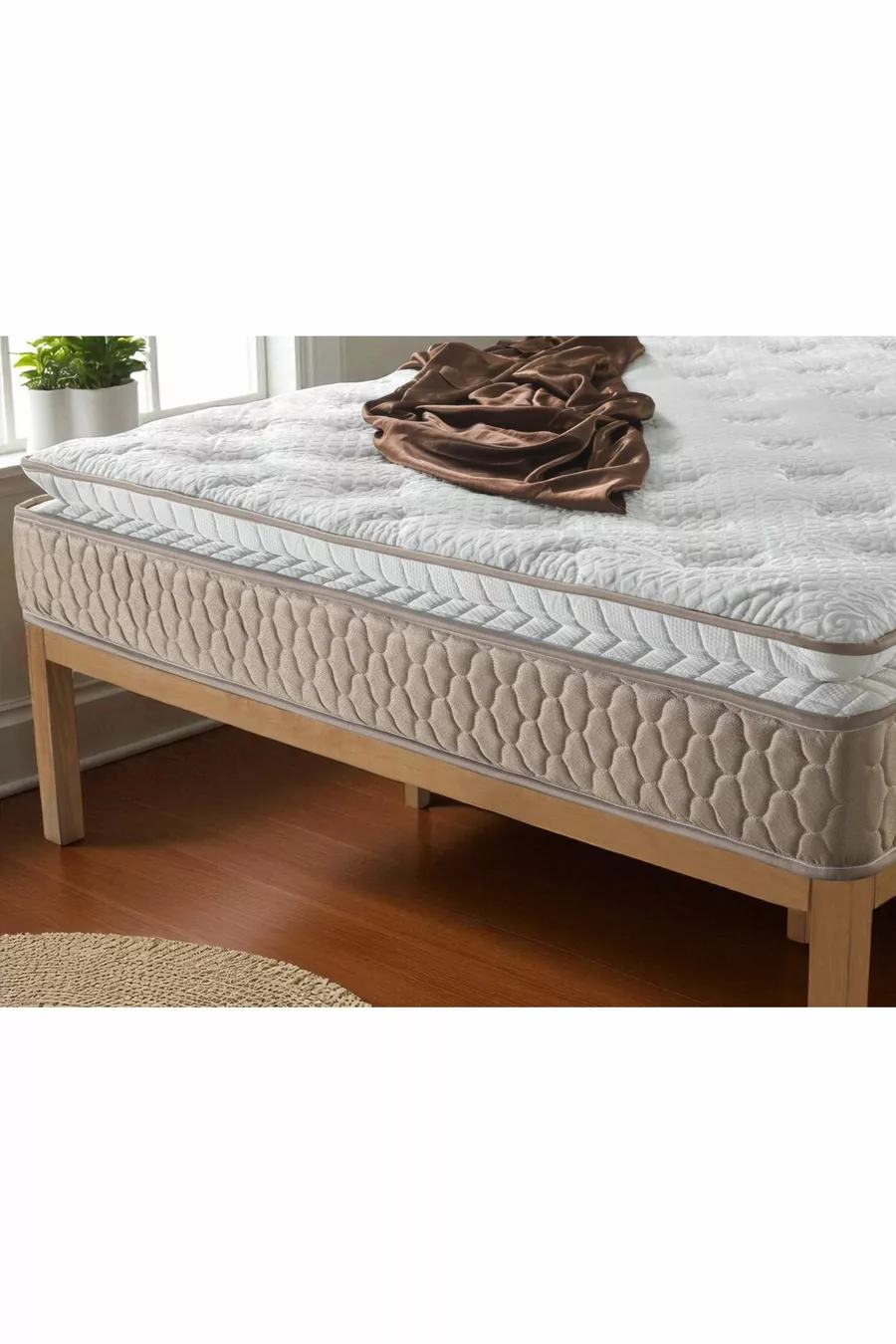 Materasso Ultra Ortopedico con Sostegno Lombare e Dorsale, Aqua Pad, Molle a Sacco, Molle a Sacco, Tessuto in Piuma di Coniglio