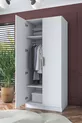 Armoire Rani  à 2 portes et 2 étagères, blanche