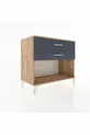Commode Hyperion 2 tiroirs Pin-Anthracite