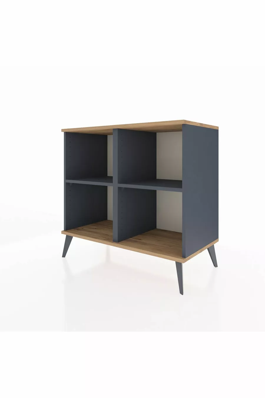 Commode Hyperion 2 étagères Anthracite-Pin/Anthracite