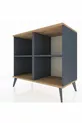 Commode Hyperion 2 étagères Anthracite-Pin/Anthracite
