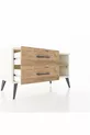 Commode Hyperion à une étagère et 2 tiroirs Pierre de lune-Pin