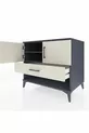 Commode Kronos avec 2 étagères, 1 tiroir et 2 portes, Anthracite-Pierre de lune