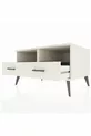 Kronos Dressoir 2 Planken 2 Lades Maassteen-Antraciet/Maassteen