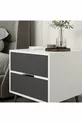 Elina Table de chevet à 2 tiroirs - Blanc/Anthracite