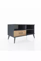 Hyperion Dresser 2-Shelf Single Drawer Anthracite-Anthracite/Pine