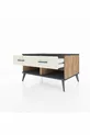 Commode Kronos 2 tiroirs Pin-Anthracite/Pierre de Lune