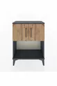 Arges Commode 2-Shelf 2-Door Anthracite-Pine