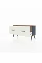 Commode Arges 2 Tiroirs Anthracite-Cèdre/Pierre de Lune