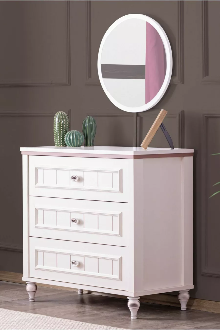 Ezgi Youth Room - 3-Door Wardrobe, Bed, Nightstand, Dresser