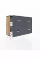 Commode Arges 4 tiroirs Pin-Anthracite