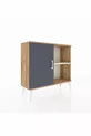 Commode Arges 2 étagères avec 1 porte Pin-Anthracite/Pierre de lune
